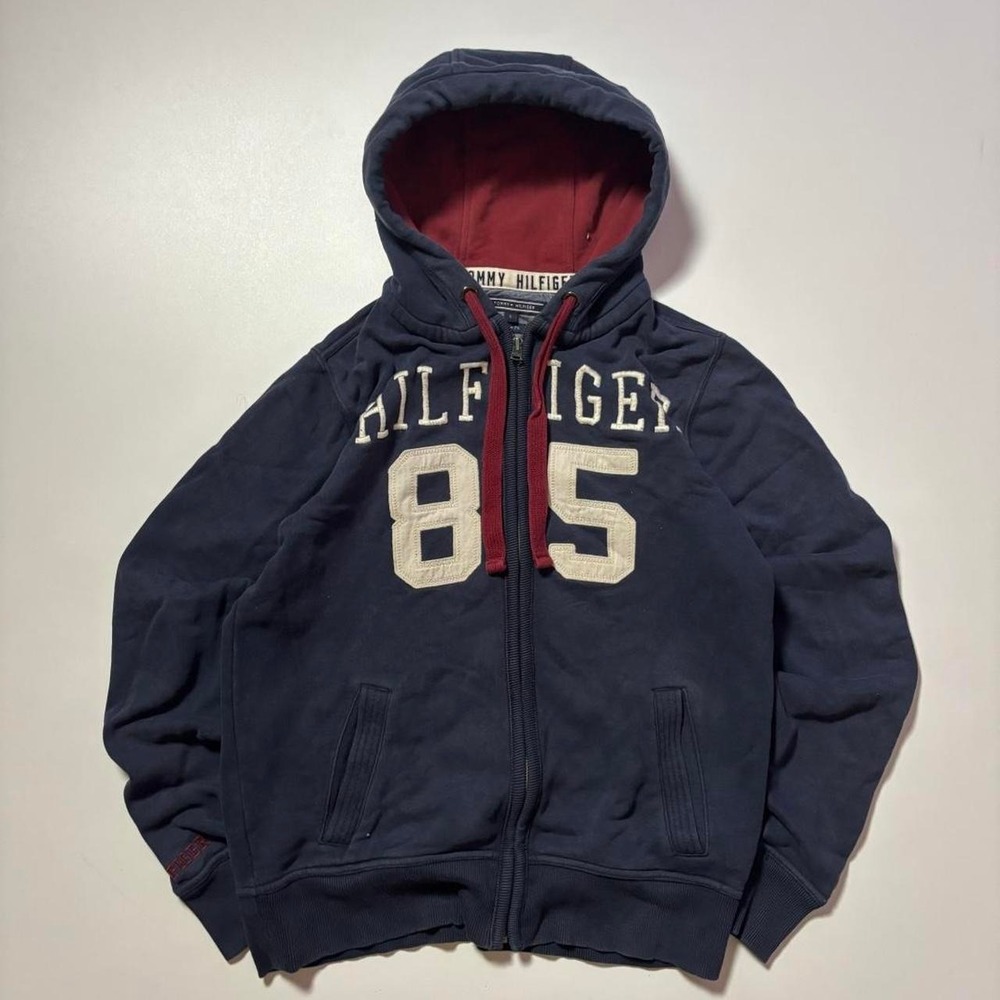 Navy Y2K Tommy Hilfiger 85 Full Zip Hoodie - S